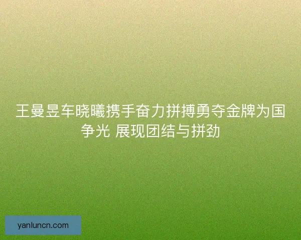 王曼昱车晓曦携手奋力拼搏勇夺金牌为国争光 展现团结与拼劲 王曼昱车晓曦携手奋力拼搏勇夺金牌为国争光 展现团结与拼劲